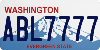 WA license plate ABL7777