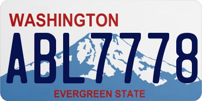WA license plate ABL7778