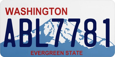 WA license plate ABL7781