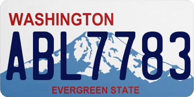 WA license plate ABL7783