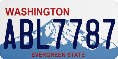 WA license plate ABL7787