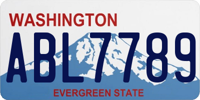 WA license plate ABL7789