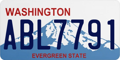 WA license plate ABL7791