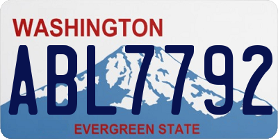 WA license plate ABL7792