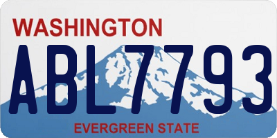 WA license plate ABL7793