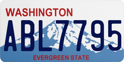 WA license plate ABL7795