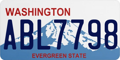 WA license plate ABL7798