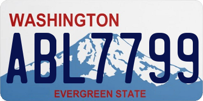 WA license plate ABL7799