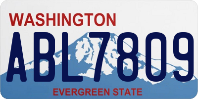 WA license plate ABL7809