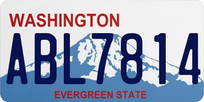 WA license plate ABL7814