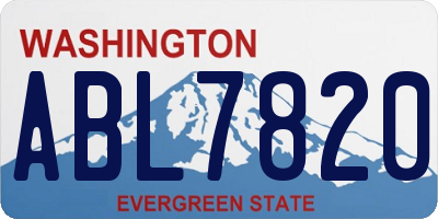 WA license plate ABL7820