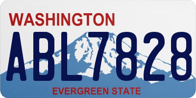 WA license plate ABL7828
