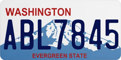 WA license plate ABL7845