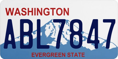 WA license plate ABL7847