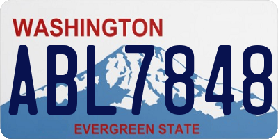 WA license plate ABL7848