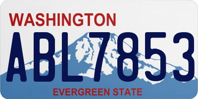 WA license plate ABL7853