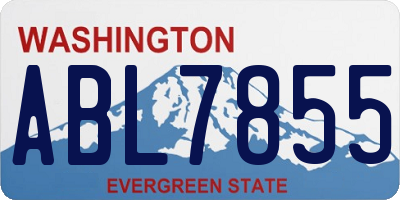 WA license plate ABL7855