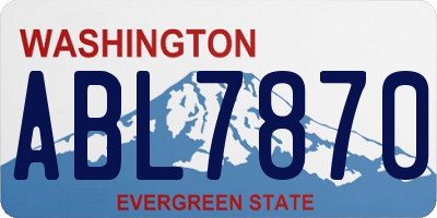 WA license plate ABL7870