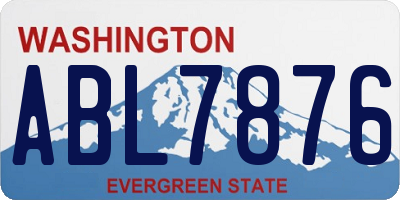 WA license plate ABL7876
