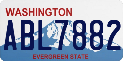 WA license plate ABL7882