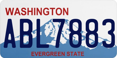 WA license plate ABL7883