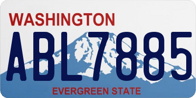 WA license plate ABL7885