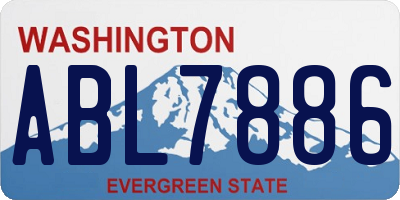 WA license plate ABL7886