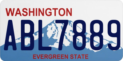 WA license plate ABL7889