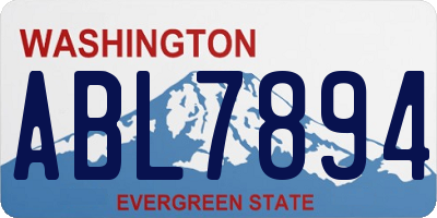 WA license plate ABL7894