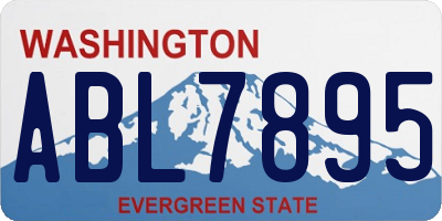 WA license plate ABL7895