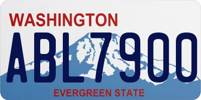 WA license plate ABL7900