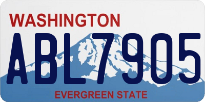 WA license plate ABL7905