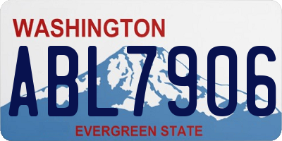 WA license plate ABL7906