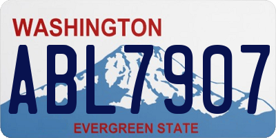 WA license plate ABL7907