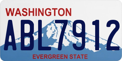 WA license plate ABL7912