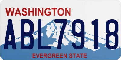 WA license plate ABL7918