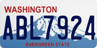 WA license plate ABL7924