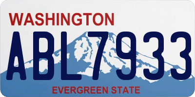 WA license plate ABL7933
