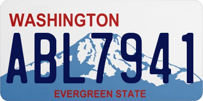 WA license plate ABL7941
