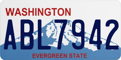 WA license plate ABL7942