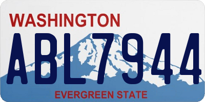 WA license plate ABL7944