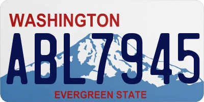 WA license plate ABL7945