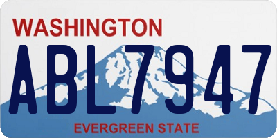 WA license plate ABL7947