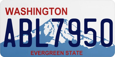 WA license plate ABL7950