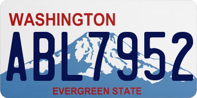 WA license plate ABL7952