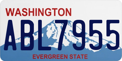 WA license plate ABL7955