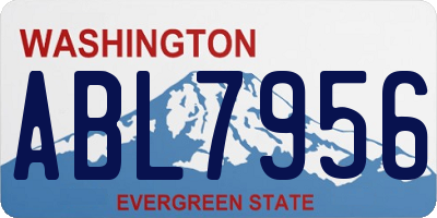 WA license plate ABL7956