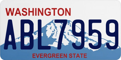 WA license plate ABL7959