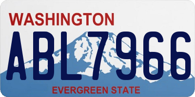 WA license plate ABL7966
