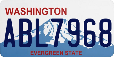 WA license plate ABL7968